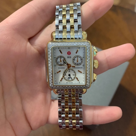 Two Tone Michele Deco Watch main image 4